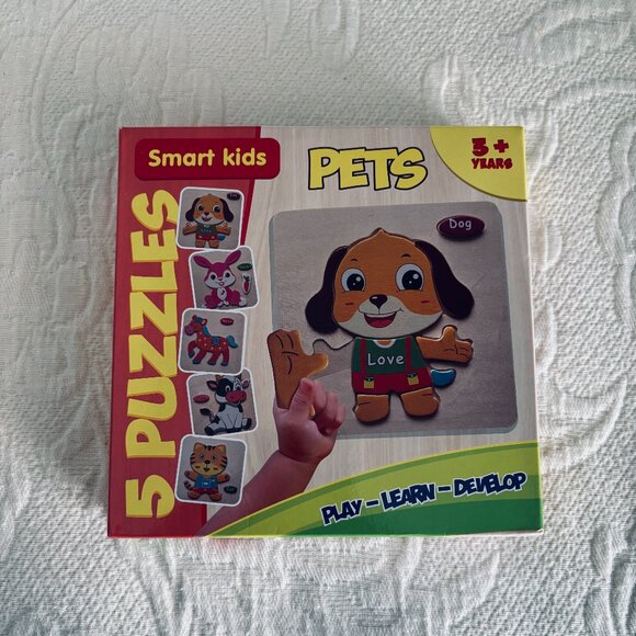 Children's puzzle set, coloring book and crayons - Picture 2 of 7